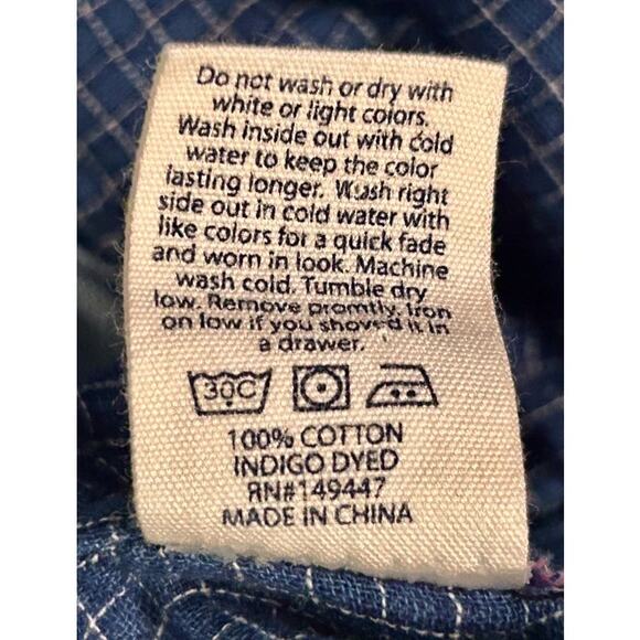 The Normal Brand Blue & Pink Plaid Flannel Button Up Cotton Shirt Women's Small - Picture 6 of 6